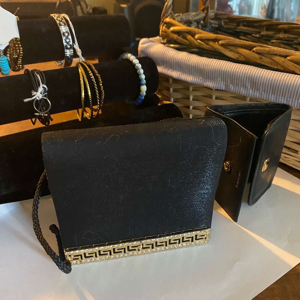 🎈Elegant Black Bag with Black Leather Wallet⭐️Sale